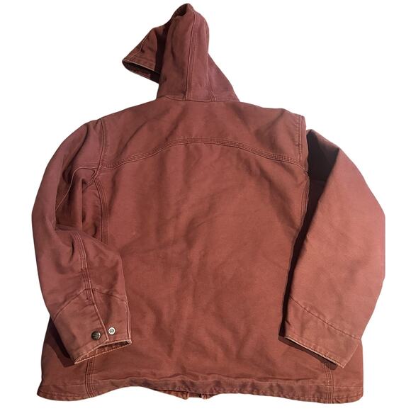 Carhartt Women’s Sandstone Berkley Sherpa Jacket Raspberry Size Large Faded Worn - Picture 9 of 12